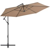 Bonnevie - Ampelschirm,Sonnenschirm mit Alu-Mast 300 cm Taupe vidaXL von BONNEVIE