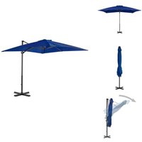 Ampelschirm mit Aluminium-Mast 250x250 cm Azurblau - Sonnenschirm - Gartenmöbel - Outdoor Möbel - Sonnenschutz - Patio Ampelschirm mit Aluminium-Mast 250x250 cm Azurblau - Sonnenschirm - Gartenmöbel - Outdoor Möbel - Sonnenschutz - Patio von VIDAXL