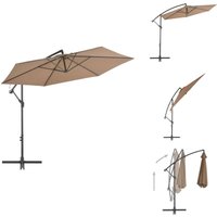 Ampelschirm mit Aluminium-Mast 300 cm Taupe - Sonnenschirm - Gartenmöbel - Ampelschirm - Outdoor Möbel - Terrassenüberdachung Ampelschirm mit Aluminium-Mast 300 cm Taupe - Sonnenschirm - Gartenmöbel - Ampelschirm - Outdoor Möbel - Terrassenüberdachung von VIDAXL