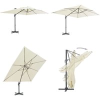Ampelschirm mit Aluminium-Mast 400x300 cm Sandweiß - Vidaxl von VIDAXL