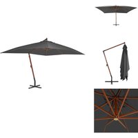 Ampelschirm mit Holz-Mast 400x300 cm Anthrazit - Gartenschirm - Sonnenschirm - Holzschirm - Outdoor Möbel - Garten Dekoration Ampelschirm mit Holz-Mast 400x300 cm Anthrazit - Gartenschirm - Sonnenschirm - Holzschirm - Outdoor Möbel - Garten Dekoration von VIDAXL