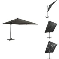 Vidaxl - Ampelschirm mit LED-Beleuchtung 250 cm Anthrazit - Sonnenschirm - Gartenmöbel - Terrasse - Außenbeleuchtung - LED-Schirm Vidaxl - Ampelschirm mit LED-Beleuchtung 250 cm Anthrazit - Sonnenschirm - Gartenmöbel - Terrasse - Außenbeleuchtung - LED-Schirm von VIDAXL