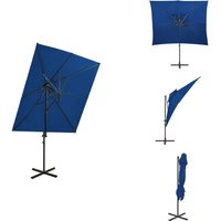 Ampelschirm mit Lüftung 250x250 cm Azurblau - Sonnenschirm - Gartenmöbel - Außenbereich - Terrassenüberdachung - Poolparty Ampelschirm mit Lüftung 250x250 cm Azurblau - Sonnenschirm - Gartenmöbel - Außenbereich - Terrassenüberdachung - Poolparty von VIDAXL