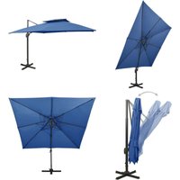 Vidaxl - Ampelschirm mit Lüftung 300x300 cm Azurblau - Sonnenschirm - Gartenmöbel - Outdoor Möbel - Patio Beschattung - Pool Party Dekoration - Home Vidaxl - Ampelschirm mit Lüftung 300x300 cm Azurblau - Sonnenschirm - Gartenmöbel - Outdoor Möbel - Patio Beschattung - Pool Party Dekoration - Home von VIDAXL