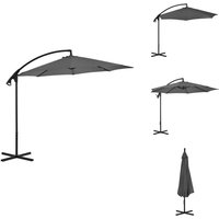 Vidaxl - Ampelschirm mit Stahl-Mast 300 cm Anthrazit - Sonnenschirm - Ampelschirm - Gartenmöbel - Outdoor Möbel - Terrassenüberdachung von VIDAXL
