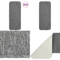 Antirutsch Stufenmatten 15 Stk. 60x25 cm Grau Rechteckig - Treppenmatte - Trittsicherheit - Anti-Rutsch - PVC Matten - Haus Deko - Home & Living Antirutsch Stufenmatten 15 Stk. 60x25 cm Grau Rechteckig - Treppenmatte - Trittsicherheit - Anti-Rutsch - PVC Matten - Haus Deko - Home & Living von VIDAXL