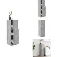 Apothekerschrank Betongrau 30x41x118 cm Holzwerkstoff - Apothekerschrank - Apothekerschränke - Apothekermöbel - Apotheker Sideboard Apothekerschrank Betongrau 30x41x118 cm Holzwerkstoff - Apothekerschrank - Apothekerschränke - Apothekermöbel - Apotheker Sideboard von VIDAXL