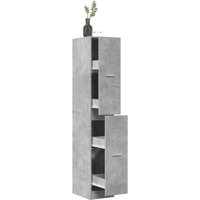 Vidaxl - Apothekerschrank Betongrau 30x41x174,5 cm Holzwerkstoff von VIDAXL