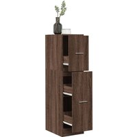 Vidaxl - Apothekerschrank Braun Eichen-Optik 30x41x118 cm Holzwerkstoff von VIDAXL