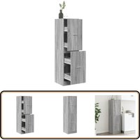 Apothekerschrank Grau Sonoma 40x41x144,5 cm Holzwerkstoff - Vidaxl von VIDAXL