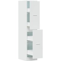 Apothekerschrank Hochglanz-Weiß 30x41x144,5 cm Holzwerkstoff Vidaxl von VIDAXL