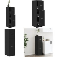 Apothekerschrank Schwarz 30x41x118 cm Holzwerkstoff - Vidaxl Apothekerschrank Schwarz 30x41x118 cm Holzwerkstoff - Vidaxl von VIDAXL