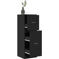 vidaXL Apothekerschrank Schwarz 40x41x118 cm Holzwerkstoff von VIDAXL