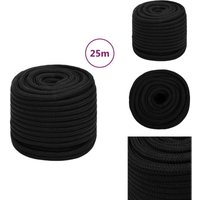 Arbeitsseil Schwarz 18 mm 25 m Polyester - Arbeitseil - Polyester Seil - Schnur - Baumarkt - Gartenseil von VIDAXL