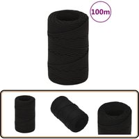 Arbeitsseil Schwarz 2 mm 100 m Polyester - Arbeitseil - Polyester Seil - Geflochtenes Seil - Baumarkt Zubehör - Gartenseil Arbeitsseil Schwarz 2 mm 100 m Polyester - Arbeitseil - Polyester Seil - Geflochtenes Seil - Baumarkt Zubehör - Gartenseil von VIDAXL