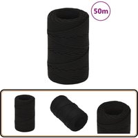 Arbeitsseil Schwarz 2 mm 50 m Polyester - Arbeitseil - Polyester Seil - Geflochtenes Seil - Baumarkt Zubehör - Gartenseil Arbeitsseil Schwarz 2 mm 50 m Polyester - Arbeitseil - Polyester Seil - Geflochtenes Seil - Baumarkt Zubehör - Gartenseil von VIDAXL