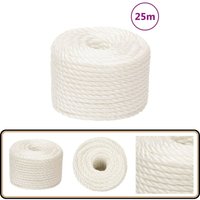 Arbeitsseil Weiß 10 mm 25 m Polypropylen - Baumaterialien - Werkzeug - Gartenarbeit - Schlauch - Leine von VIDAXL