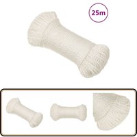 Arbeitsseil Weiß 3 mm 25 m Polypropylen - Baumaterialien - Werkzeug - Gartenseil - Leinen - Polyesterseil von VIDAXL