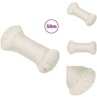 Arbeitsseil Weiß 6 mm 50 m Polypropylen - Arbeiten Seil - Baumaterialien - Werkzeug Zubehör - Gartenarbeit - Schlauchband von VIDAXL
