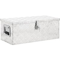 Bonnevie - Aufbewahrungsbox Silbern 70x31x27 cm Aluminium vidaXL811811 von BONNEVIE