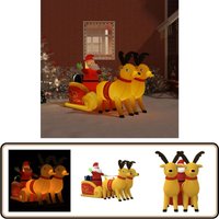 Vidaxl - Aufblasbarer Weihnachtsmann mit Rentieren led 130 cm - Weihnachtsdekoration - Weihnachtsmann - Outdoor Beleuchtung - Lichterkette Vidaxl - Aufblasbarer Weihnachtsmann mit Rentieren led 130 cm - Weihnachtsdekoration - Weihnachtsmann - Outdoor Beleuchtung - Lichterkette von VIDAXL