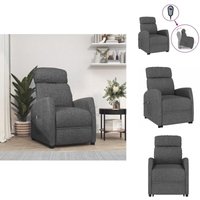 Aufstehsessel Dunkelgrau Stoff - Aufstehsessel - Relaxsessel - Fernsehsessel - Liegefunktion - Elektrischer Aufsteller Aufstehsessel Dunkelgrau Stoff - Aufstehsessel - Relaxsessel - Fernsehsessel - Liegefunktion - Elektrischer Aufsteller von VIDAXL