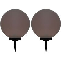 Außen-Solarlampen 2 Stk. led Kugel 50 cm rgb Vidaxl von VIDAXL