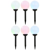 Außen-Solarlampen 6 Stk. led Kugel 20 cm rgb Vidaxl von VIDAXL