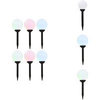 Außen-Solarlampen 6 Stk. led Kugel 20 cm rgb - Outdoor-Beleuchtung - Solarleuchte - Gartenbeleuchtung - Terrasse Beleuchten - Wegbeleuchtung von VIDAXL