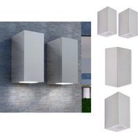 Außenbeleuchtung - Living Außenwandlampe 2 Stk Leuchtet nach oben und unten - Silber Außenbeleuchtung - Living Außenwandlampe 2 Stk Leuchtet nach oben und unten - Silber von VIDAXL