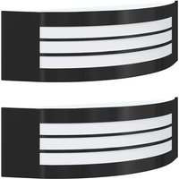 Außenwandlampen 2 pcs Schwarz 32 x 10 x 10 cm Edelstahl Vidaxl von VIDAXL