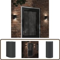 Außenwandleuchte Schwarz Aluminiumdruckguss - Outdoor-Beleuchtung - Wandleuchte - Gartenleuchte - LED-Leuchte - Alu-Leuchte Außenwandleuchte Schwarz Aluminiumdruckguss - Outdoor-Beleuchtung - Wandleuchte - Gartenleuchte - LED-Leuchte - Alu-Leuchte von VIDAXL