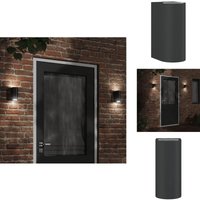 Außenwandleuchte Schwarz Aluminiumdruckguss - Outdoor-Beleuchtung - Wandleuchte - Gartenleuchte - LED-Leuchte - Alu-Leuchte Außenwandleuchte Schwarz Aluminiumdruckguss - Outdoor-Beleuchtung - Wandleuchte - Gartenleuchte - LED-Leuchte - Alu-Leuchte von VIDAXL