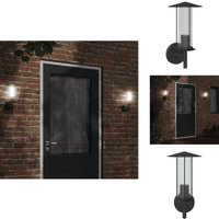 Außenwandleuchte Schwarz Edelstahl - Outdoor Wandleuchte - Edelstahl Leuchte - Gartenleuchte - IP44 Leuchte - led Wandleuchte Außenwandleuchte Schwarz Edelstahl - Outdoor Wandleuchte - Edelstahl Leuchte - Gartenleuchte - IP44 Leuchte - led Wandleuchte von VIDAXL