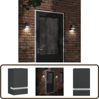 Außenwandleuchte Schwarz Edelstahl - Outdoor Wandleuchte - Gartenleuchte - Edelstahl Leuchte - LED Wandleuchte - Wetterfeste Beleuchtung Außenwandleuchte Schwarz Edelstahl - Outdoor Wandleuchte - Gartenleuchte - Edelstahl Leuchte - LED Wandleuchte - Wetterfeste Beleuchtung von VIDAXL