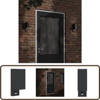 Vidaxl - Außenwandleuchte mit Sensor Schwarz Aludruckguss - Outdoor-Beleuchtung - Wandleuchte - Bewegungsmelder - PIR-Sensor - LED-Leuchte von VIDAXL