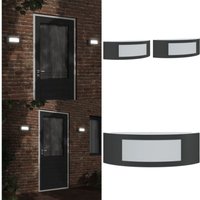 Außenwandleuchten 2 Stk. Schwarz Edelstahl - Außenleuchten - Wandleuchte - Gartenbeleuchtung - LED-Leuchte - Edelstahlleuchte - Home & Living von VIDAXL