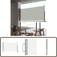 Ausziehbare Seitenmarkise 60×300 cm Creme - Balkonmarkise - Sonnenschutz - Gartensonnenblende - Terrassenüberdachung - Seitenmarkise von VIDAXL