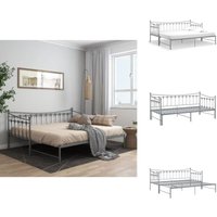 Vidaxl - Ausziehsofa Bettgestell Grau Metall 90x200 cm - Sofabett - Ausziehsofa - Schlafsofa - Gästebett - Bettrahmen Vidaxl - Ausziehsofa Bettgestell Grau Metall 90x200 cm - Sofabett - Ausziehsofa - Schlafsofa - Gästebett - Bettrahmen von VIDAXL