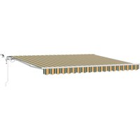 Automatische Einziehbare Markise mit led Grün und Gelb 400x350 cm Vidaxl von VIDAXL
