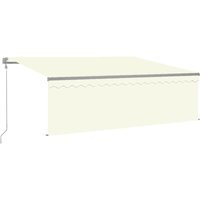 Automatische Markise mit Jalousie led Windsensor Sonnenmarkise 4,5x3 m Creme vidaXL von BONNEVIE