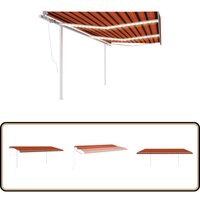 Automatische Markise mit led & Windsensor 6x3 m Orange Braun - Sonnensegel - Markise - Gartensonnenblende - Terrasse Überdachung - Windsensor Automatische Markise mit led & Windsensor 6x3 m Orange Braun - Sonnensegel - Markise - Gartensonnenblende - Terrasse Überdachung - Windsensor von VIDAXL
