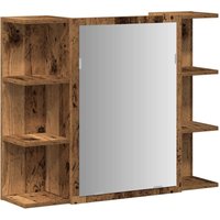 Vidaxl - Bad-Spiegelschrank Altholz-Optik 80x20,5x64 cm Holzwerkstoff 897401 von VIDAXL
