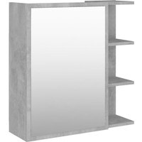 Bad-Spiegelschrank Betongrau 62,5x20,5x64 cm Holzwerkstoff vidaXL von BONNEVIE