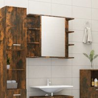 Bad-Spiegelschrank Räuchereiche 80x20,5x64 cm Holzwerkstoff Vidaxl Bad-Spiegelschrank Räuchereiche 80x20,5x64 cm Holzwerkstoff Vidaxl von VIDAXL