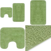 Badematten-Set 2-tlg. Stoff Grün - Badematte - Badematten - Home & Living von VIDAXL