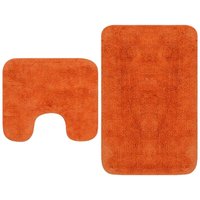 Bonnevie - Badematten-Set 2-tlg. Stoff Orange vidaXL884226 von BONNEVIE