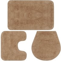 Bonnevie - Badematten-Set 3-tlg. Stoff Beige vidaXL575415 von BONNEVIE