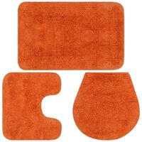 Vidaxl - Badematten-Set 3-tlg. Stoff Orange Vidaxl - Badematten-Set 3-tlg. Stoff Orange von VIDAXL
