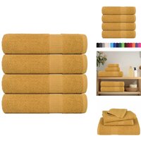 Vidaxl - Badetücher 4 Stk. Golden 100x150 cm 360 g/m² 100% Baumwolle - Badetuch - Badetücher - Duschtuch - Handtuch von VIDAXL